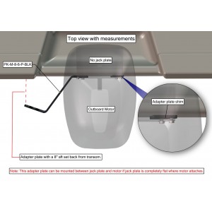 Between JP/Motor or Transom/Motor 8" Setback, 6" Rise, Port Side, Black